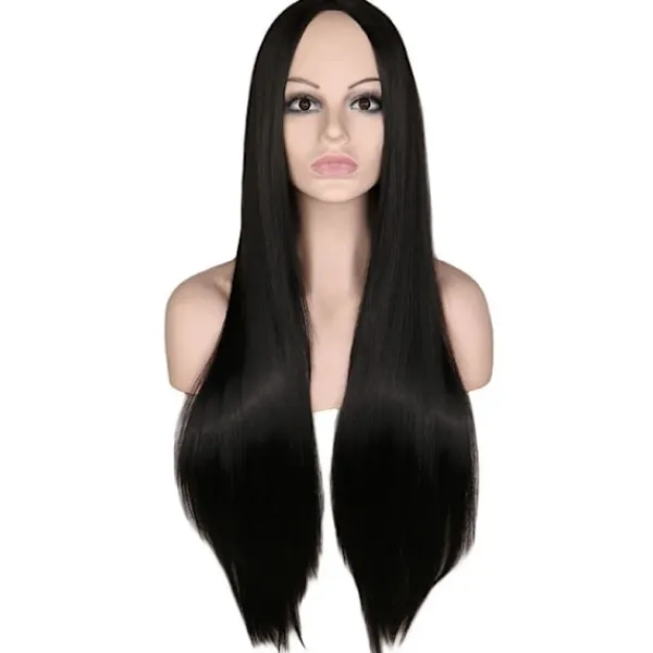 KOOLYOU Alice Madness Returns Cosplay-kostym Halloween Maid-klänningar Förklädesklänning för kvinnor anime Flickor karnevalsklänning fest M black> Peruker