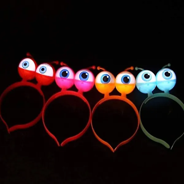 2023-alien Eyes Pannband Lyser upp Glödande Rolig Eyeball Hår Hoop Huvudbonad För nyår Kostymfest (slumpmässig färg)2st)> Huvudbonader
