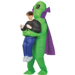 Alien Uppblåsbar Dräkt för Halloween Cosplay Ridande Utomjordingar Vuxen (150-190cm) Adult (150-190cm)> Dräkter