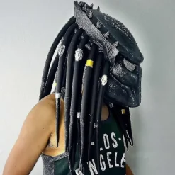 FMYSJ Alien Vs. Predator Cosplay Mask Predator Latex Mask Halloween Kostymrekvisita (FMY)> Masker