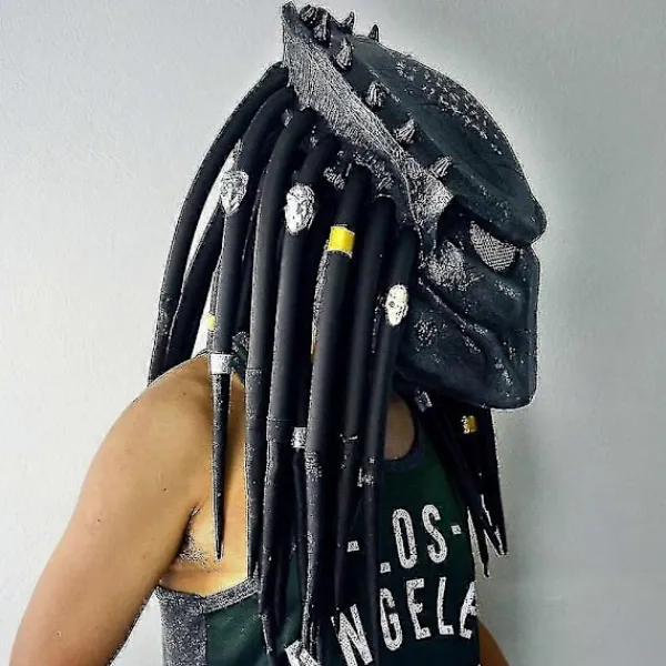 FMYSJ Alien Vs. Predator Cosplay Mask Predator Latex Mask Halloween Kostymrekvisita (FMY)> Masker