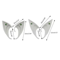 Alvöron med Strassdekor Utklädnad Älvor Alv Cosplay Mjuka Ofarliga Älva Ängel Utklädnad Cosplay Falska Öron> Tillbehör