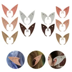 Alvöron med Strassdekor Utklädnad Älvor Alv Cosplay Mjuka Ofarliga Älva Ängel Utklädnad Cosplay Falska Öron><noscript><img width=