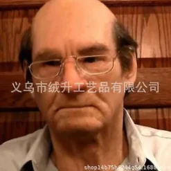 Blueday Amazon Gränsöverskridande oberoende station Gammal man Gammal farfar Ansikte Peruk Gammal man Mask Huvudbonader Halloween Omger gubbe med hår (e2)><noscript><img width=