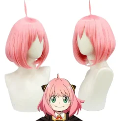 Ania peruk cos peruk Ania Fujie kort hår simulering rosa hårbotten cosp> Peruker