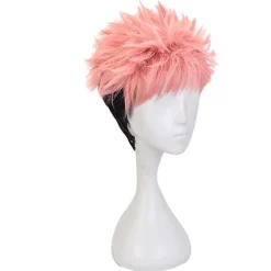 Aniem Jujutsu Kaisenyuji Itadori Smoky Pink Cosplay Peruk Flätad Syntetiskt Hår><noscript><img width=