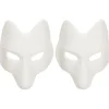 Animal Masks 2 rävmask, Halloween vit rävmask AA> Masker