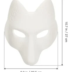 Animal Masks 2 rävmask, Halloween vit rävmask AA> Masker