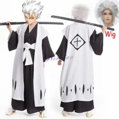 Blueday Anime Bleach Tohiro Hitugaya Touhirou Aizen ouuke Kyoraku hunui Coplay Cotume Death Divii 10th Captain Die Pa Kimono D_ia Only cotume> Dräkter