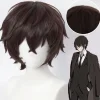 Anime Bungo Stray Dogs Dazai Osamu Cosplay Peruk zy> Peruker