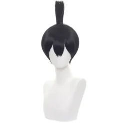 Anime Chainsaw Man Aki Hayakawa Cosplay Peruk Svart Tofs Stil><noscript><img width=