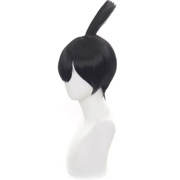 Anime Chainsaw Man Aki Hayakawa Cosplay Peruk Svart Tofs Stil> Peruker