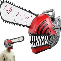 FMYSJ Anime Chainsaw Man Cosplay Latex Mask Skräck Blodig Pochita Denji Läskig Hjälm Huvudbonad Halloween Maskerad Party Kostym Rekvisita -NMAOV (FMY)> Masker
