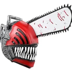 FMYSJ Anime Chainsaw Man Cosplay Latex Mask Skräck Blodig Pochita Denji Läskig Hjälm Huvudbonad Halloween Maskerad Party Kostym Rekvisita -NMAOV (FMY)> Masker