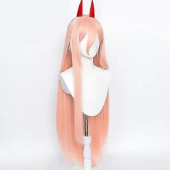 FMYSJ Anime Chainsaw Man Makima Power Cosplay Peruk Lång Rosa Party Rollspelsperuk (FMY)> Peruker