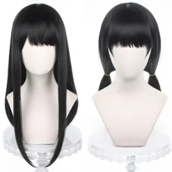 Anime Chainsaw Man Mitaka Asa Cosplay Peruk Asa Mitaka Lång Svart One Size><noscript><img width=