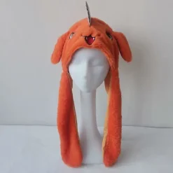 FMYSJ Anime Chainsaw Man Pochita Plysch Rörliga Öron Cosplay Hatt Halloween Jul Karneval Party Klädsel Pochita Öron Hatt Rörlig (FMY) One Size><noscript><img width=