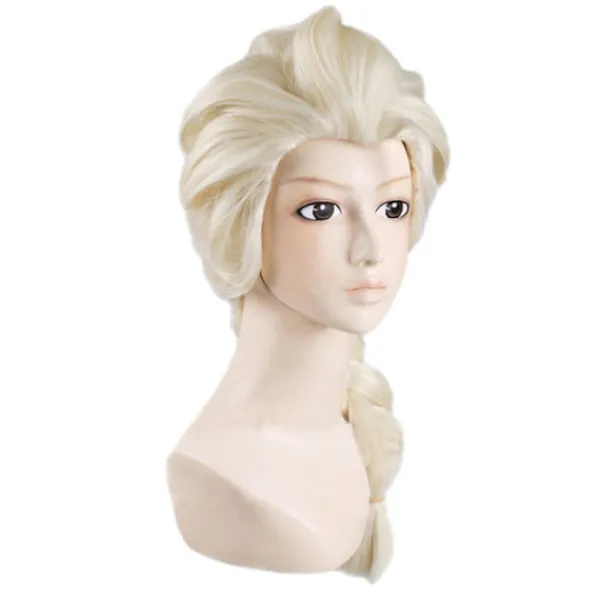Anime Cosplay Peruk - Gyllene Elsa> Peruker