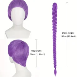 Anime Cosplay Peruk med Flätad Hästsvans><noscript><img width=