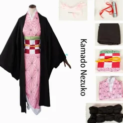 AIZHENCHEN Anime Demon Slayer: Kimetsu No Yaiba Zenitsu Giyu Tanjirou Kamado Nezuko Cosplay Kimono Uniform Cosplay Kostym för Barn och Vuxna Kochou Shinob Adult XXL | Fyndiq><noscript><img width=