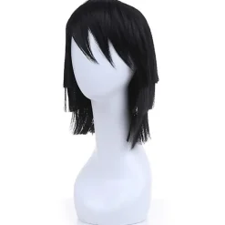 Anime Demon Slayer Kimetsu No Yaiba Iguro Obanai Cosplay Peruker Kostymer_Kvalitetsgåvor Svart 1 st 1pc><noscript><img width=