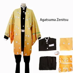 Anime Demon Slayer: Kimetsu No Yaiba Zenitsu Giyu Tanjirou Cosplay Kimono Uniform Cosplay Kostym för Barn och Vuxna Kamado Kids 130 | Fyndiq> Dräkter