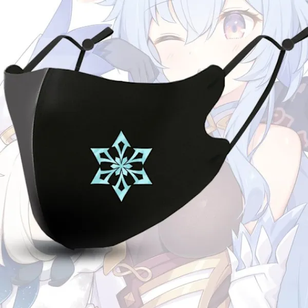 anime genshin impact cosplay mask kostymtillbehör xiao huta Ice> Masker