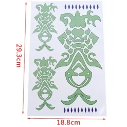 Anime Genshin Impact Klistermärke Cosplay Prop Xiao Tillbehör Vattentäta Tatuering Klistermärken> Smink