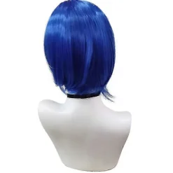 Anime Insidan Ut 2 Sorgsen Cosplay Peruk Kvinnor Män Kort Blå Bob Peruk Rakt Hår Halloween Juldräkt><noscript><img width=