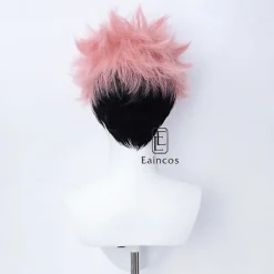 Anime Jujutsu Kaisen Cosplay Yuji Itadori Peruk Rosa Blandat Svart Kort Peruk Värmebeständigt Syntetiskt Hår (YJD) Yuji Itadori Peruk One Size | Fyndiq><noscript><img width=
