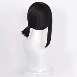Anime Kort Svart Cosplay Peruk Med Lugg För Motorsågsmannen Halloween Cosplay (higashiyama kobeni)> Peruker
