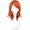Anime One Piece Nami peruk orange, lämplig för rollspelsfester, lockigt hår, smink, dansfester, syntetisk peruk orange> Peruker
