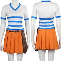 KOOLYOU Anime Piece Cos Nami Cosplay Kostym Topp och Kjole med Andra Accessoarer För Kvinnor Halloween Karneval Dräkt XL Nami C> Dräkter