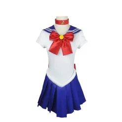 Anime Sailor Moon Cosplay Kostym Tsukino Usagi Uniform Klänning Outfits Cosplay Gul Peruk Halloween Karneval Party Kvinnor Barn XXXL XXXL> Peruker