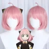 Anime Spy X Family Anya Forger Girls Rosa Cosplay Peruker Hår Acc> Peruker