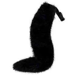 Anime Utklädnad Svans Anime Cosplay Djursvans Vargsvans Kostym för Vuxna Barn (Svart)> Peruker