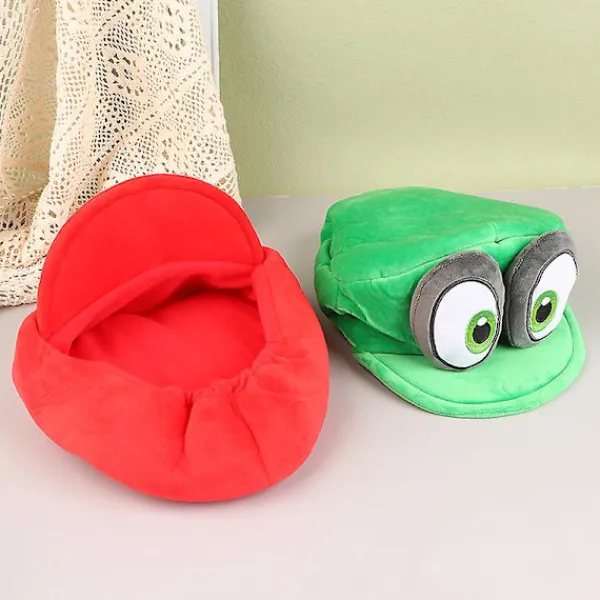 Anime-spel Mario Odyssey Plyschhatt Nyhet Grön Röd Keps för Cosplay Kostym Halloween Födelsedagspresenter> Huvudbonader