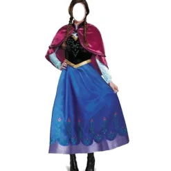 Anna vuxen maskeradkostym prinsessa Anna klänning rollspelsdräkt - WELLNGS S><noscript><img width=