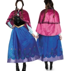 Anna vuxen maskeradkostym prinsessa Anna klänning rollspelsdräkt - WELLNGS S><noscript><img width=