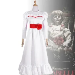 Annabel Film Cosplay Kostym för Kvinnor Barn Vuxen Halloween Kostymer och Peruk Skräck Läskig Fancy Vit Klänning Outfits A endast peruk-FF- One Size | Fyndiq><noscript><img width=