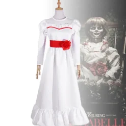 Annabel Film Cosplay Kostym för Kvinnor Barn Vuxen Halloween Kostymer och Peruk Skräck Läskig Fancy Vit Klänning Outfits A endast peruk XXL | Fyndiq><noscript><img width=