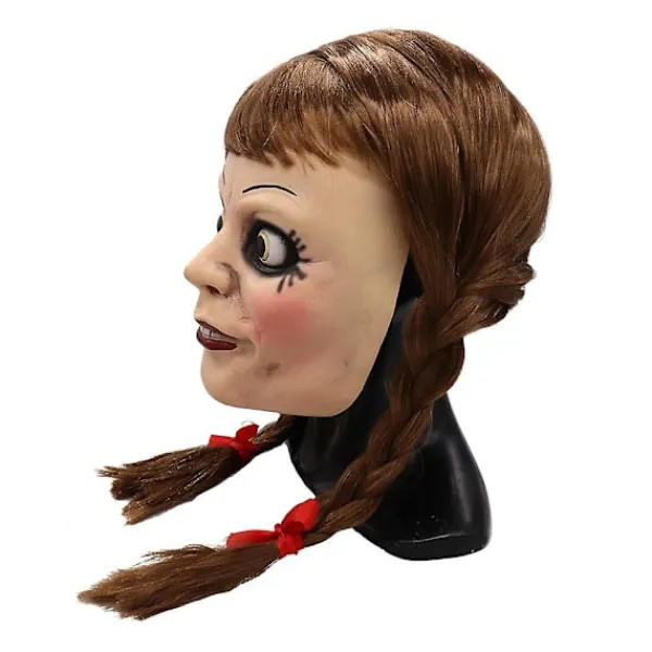 Annabelle Full Mask Långt Hår Horror Cosplay Maskeraddräkt Kostymrekvisita> Masker