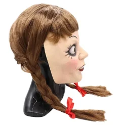 Annabelle Full Mask Långt Hår Horror Cosplay Maskeraddräkt Kostymrekvisita><noscript><img width=
