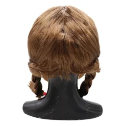 Annabelle Full Mask Långt Hår Horror Cosplay Maskeraddräkt Kostymrekvisita><noscript><img width=