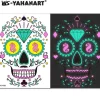 Beau Care Ansiktsbehandling tatuering dekal Bicolor luminescens Vatten till papper Vuxna och barn Halloween påsk jul Rave fest> Smink