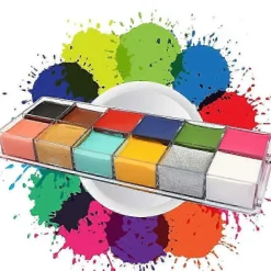 Ansiktsfärg Barn Fluorescerande Ansiktsfärg Kosmetiskt Pigment Ansikte Kroppsmålning Ansiktsmålningskit Barn Tvättbar><noscript><img width=