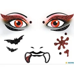 Ansiktsklistermärke - HERMA - 15318 - Vampyr - Temporära Tatueringar - Glitter> Smink