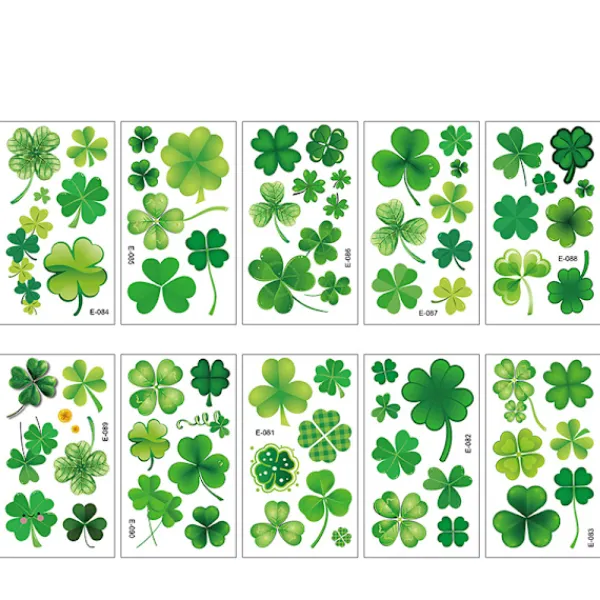 INF Ansiktsklistermärken med fyrklöver - 10-pack> Smink