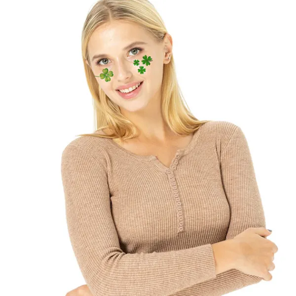 INF Ansiktsklistermärken med fyrklöver - 10-pack> Smink