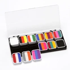 Ansiktskroppsfärgpalett Halloween Party Makeup Ansiktsmålningsset med pensel för barn vuxen><noscript><img width=